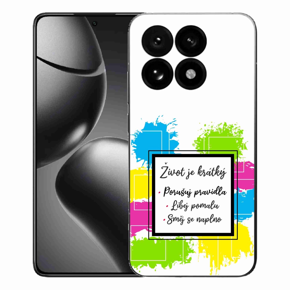 Gelový kryt mmCase na Xiaomi 15T - citát 5 bílé pozadí