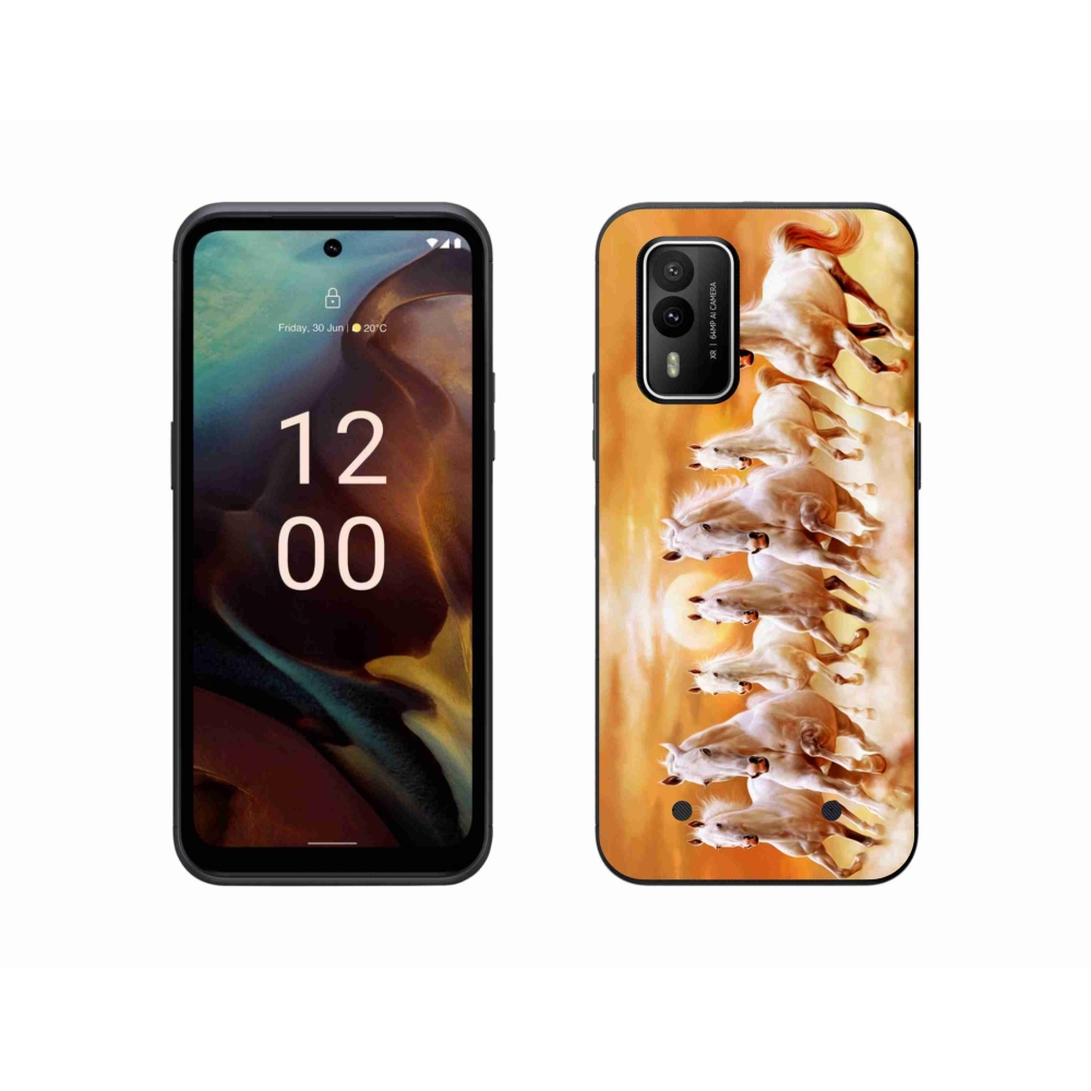 Gelový obal mmCase na Nokia XR21 - koně 2