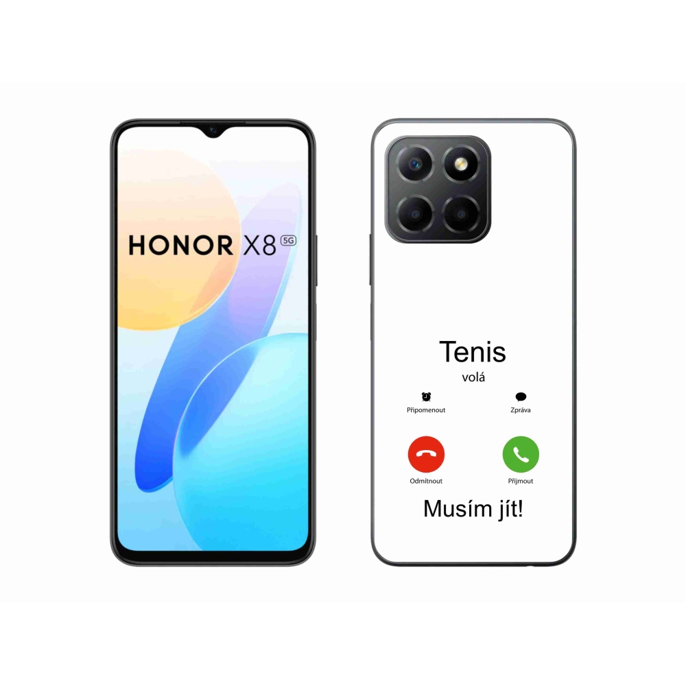 Gelový kryt mmCase na Honor X8 5G/Honor 70 Lite 5G - tenis volá bílé pozadí