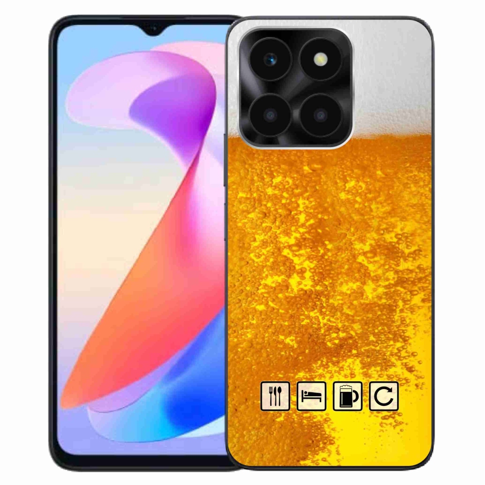 Gelový kryt mmCase na Honor X6a - pivní motiv 3