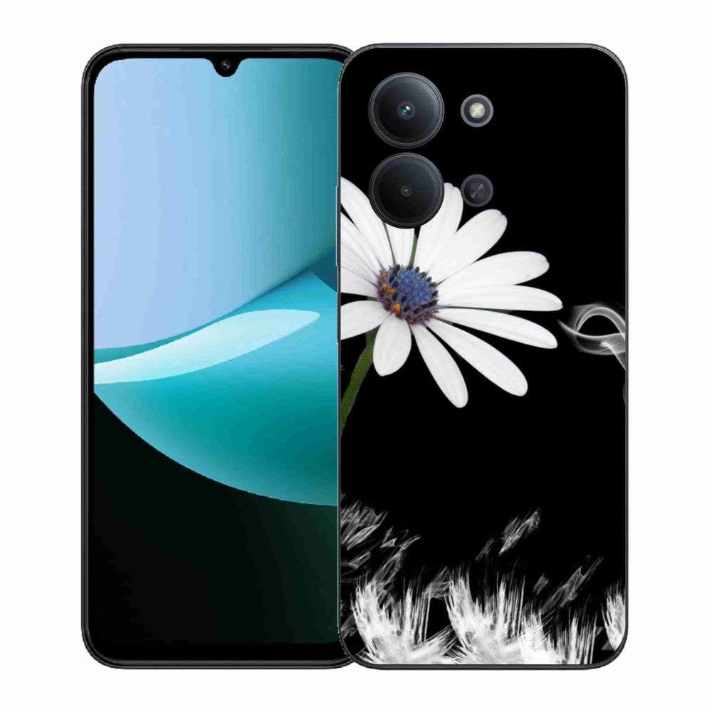 Gelový kryt mmCase na Xiaomi Redmi 15C 4G (171mm)/Poco C85 4G (171mm) - bílá květina