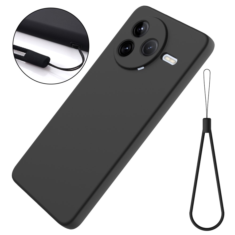 Matný silikonový obal na Xiaomi Poco F7 Pro - černý