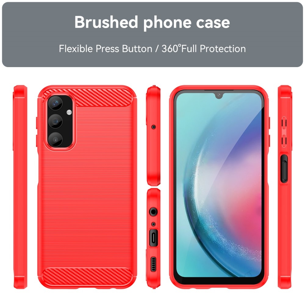 Carbon odolný gelový obal na Samsung Galaxy A25 5G - červený