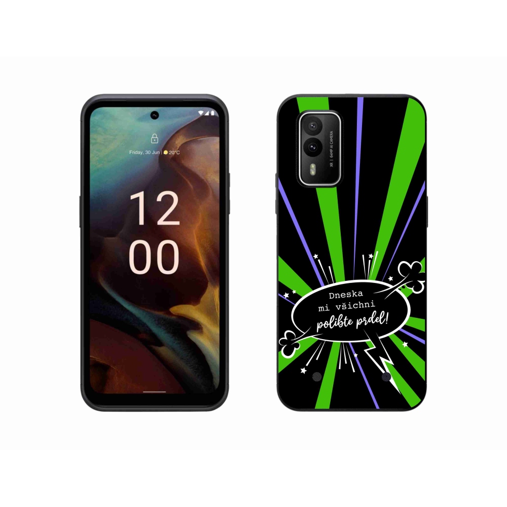 Gelový kryt mmCase na Nokia XR21 - vtipný text 15 černé pozadí
