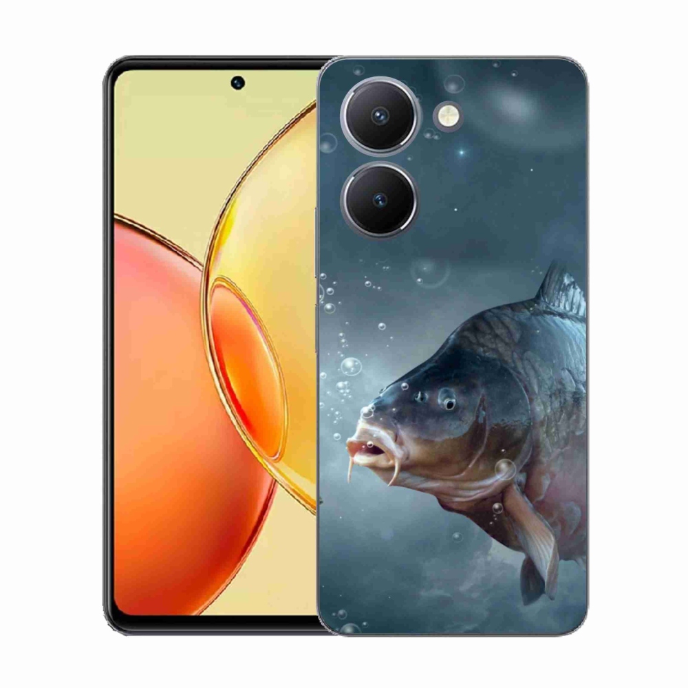 Gelový kryt mmCase na Vivo Y36 - kapr a bublinky