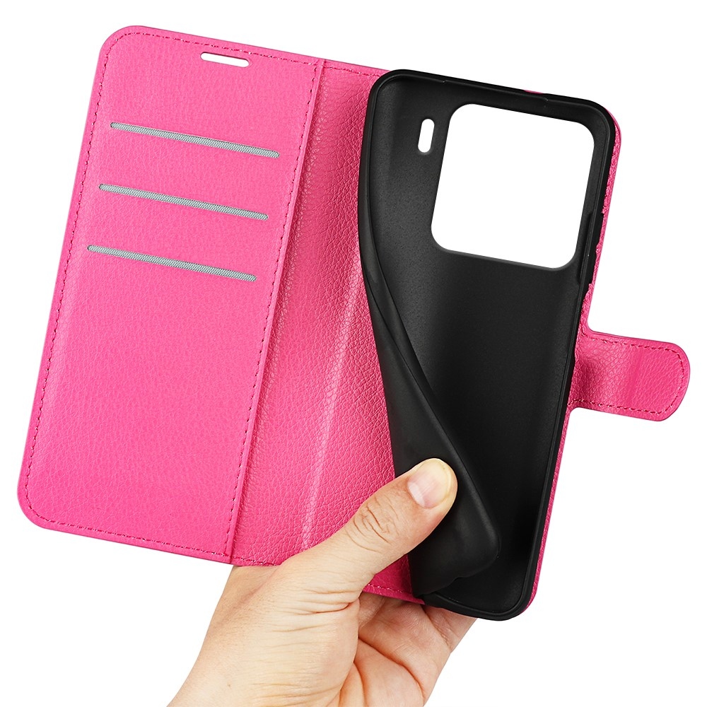 Litchi knížkové pouzdro na Xiaomi 15 - rose