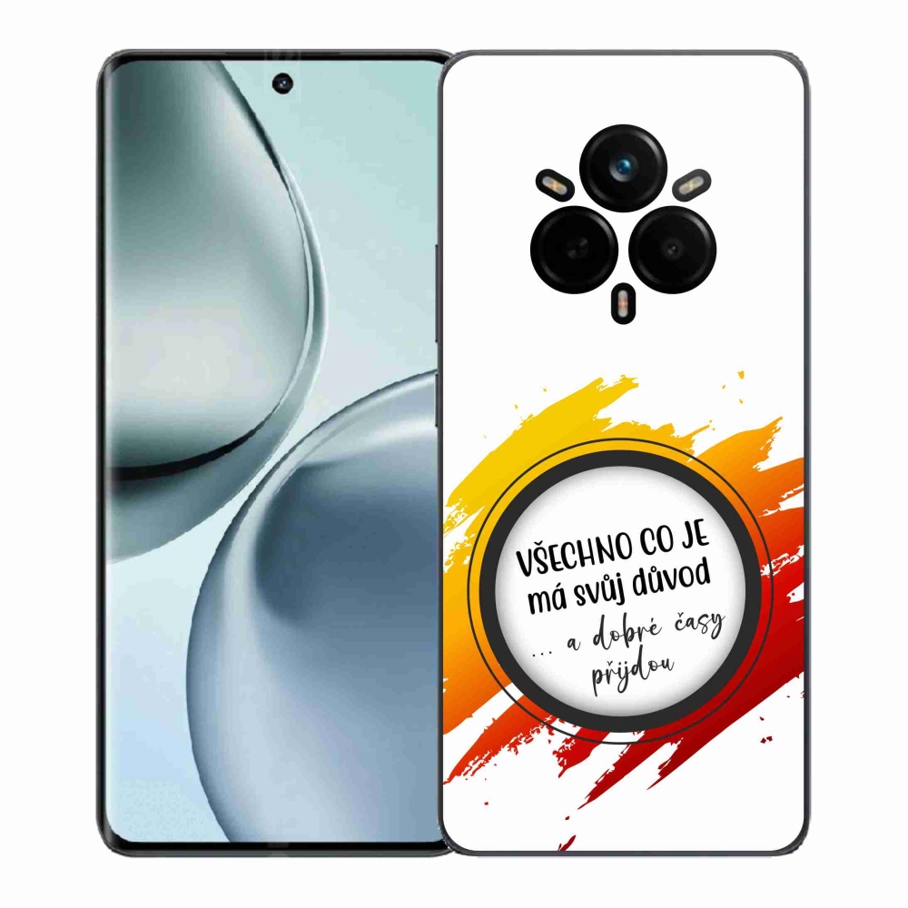Gelový kryt mmCase na Realme 14 Pro+ 5G - citát 3 bílé pozadí