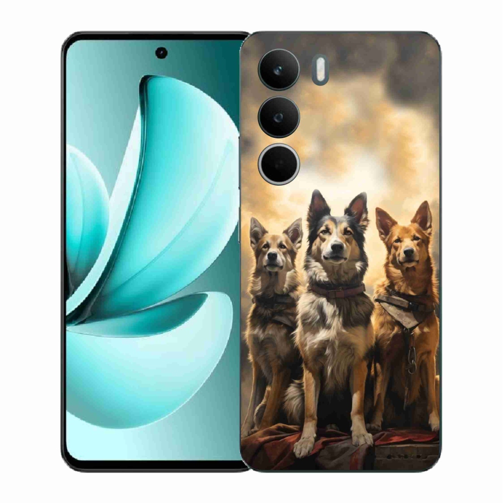 Gelový kryt mmCase na Realme C71 - tři psi