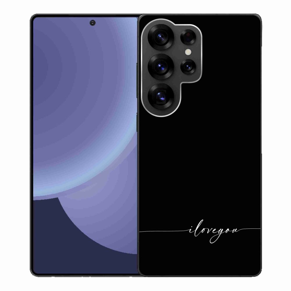 Gelový kryt mmCase na Samsung Galaxy S25 Ultra - I love you černé pozadí
