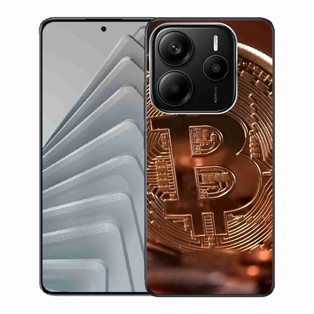 Gelový kryt mmCase na Xiaomi Redmi Note 14 5G - bitcoin