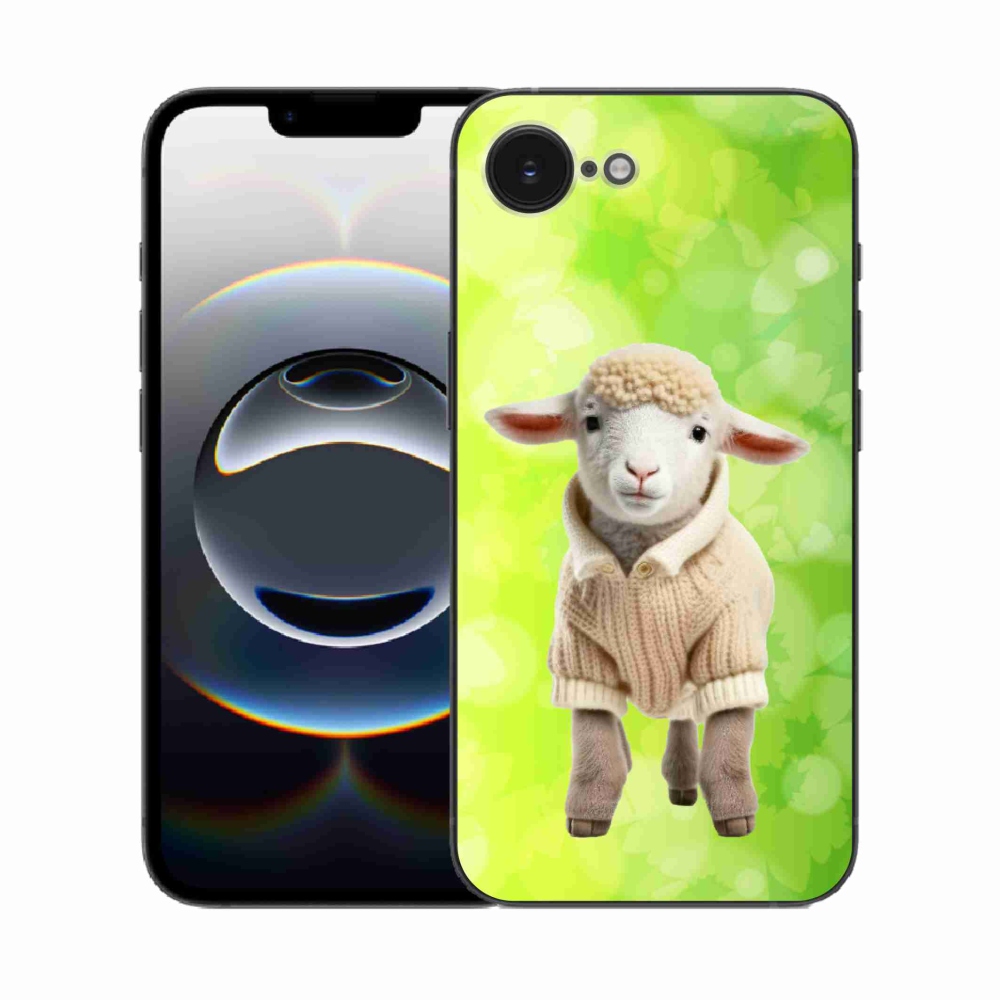 Gelový kryt mmCase na iPhone 16e - jehně ve svetru