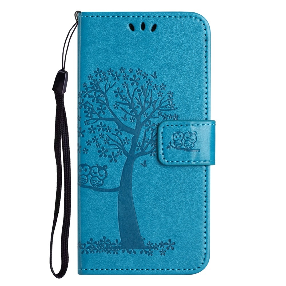 Tree knížkové pouzdro na iPhone 16 - modré