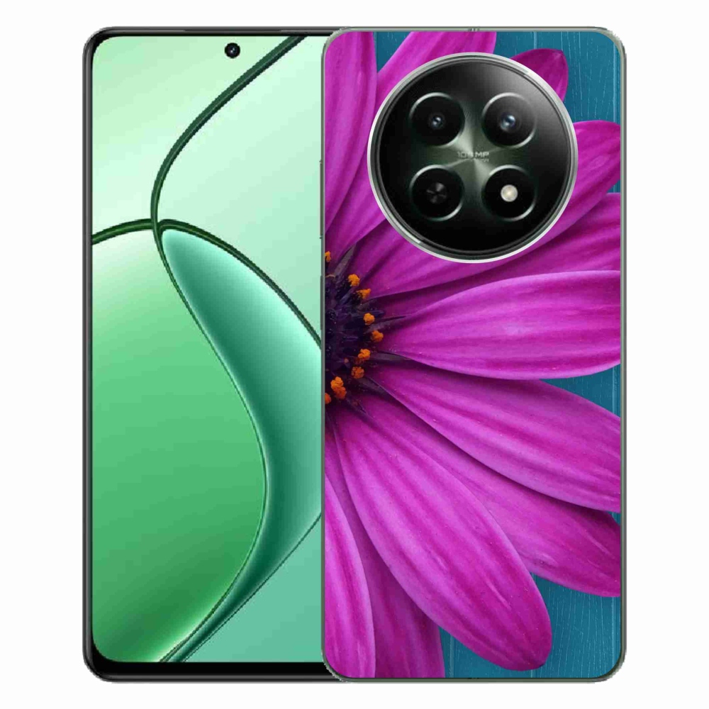 Gelový obal mmCase na Realme 12 5G/12x 5G - fialová kopretina
