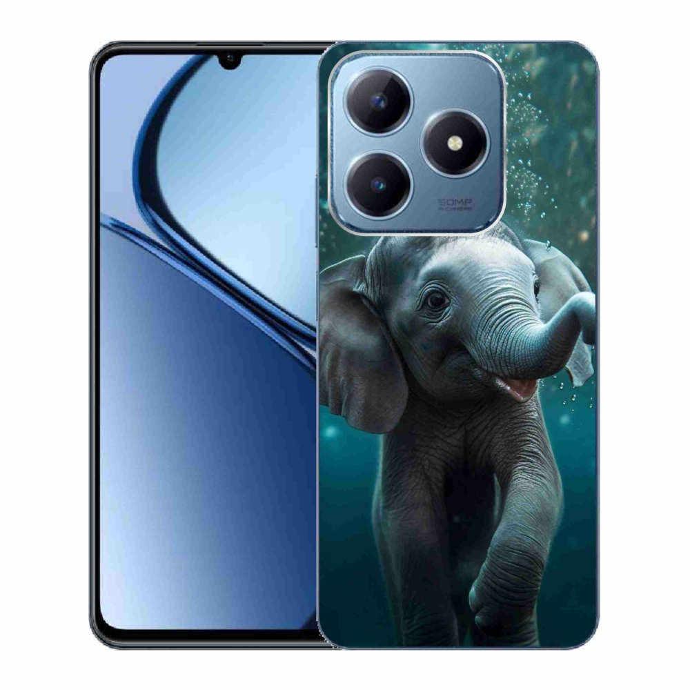Gelový kryt mmCase na Realme C63 - slůně pod vodou