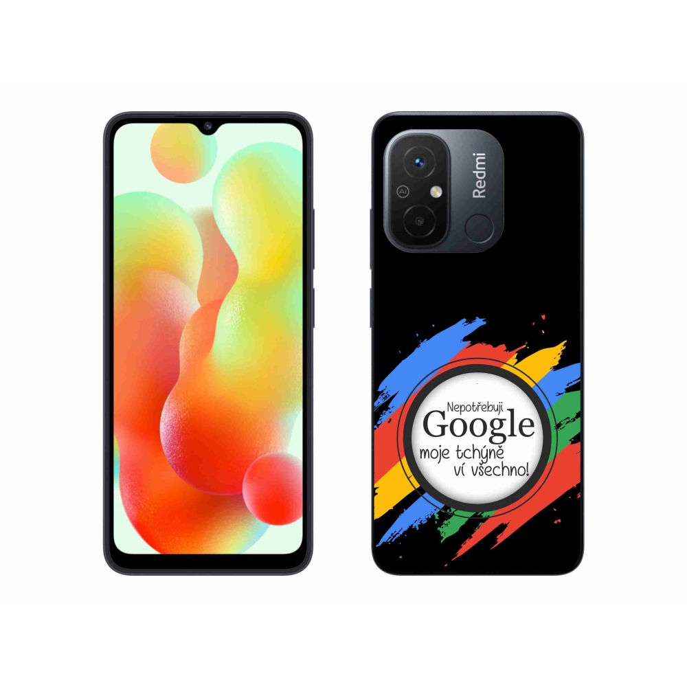 Gelový kryt mmCase na Xiaomi Redmi 12C - tchýně ví všechno černé pozadí