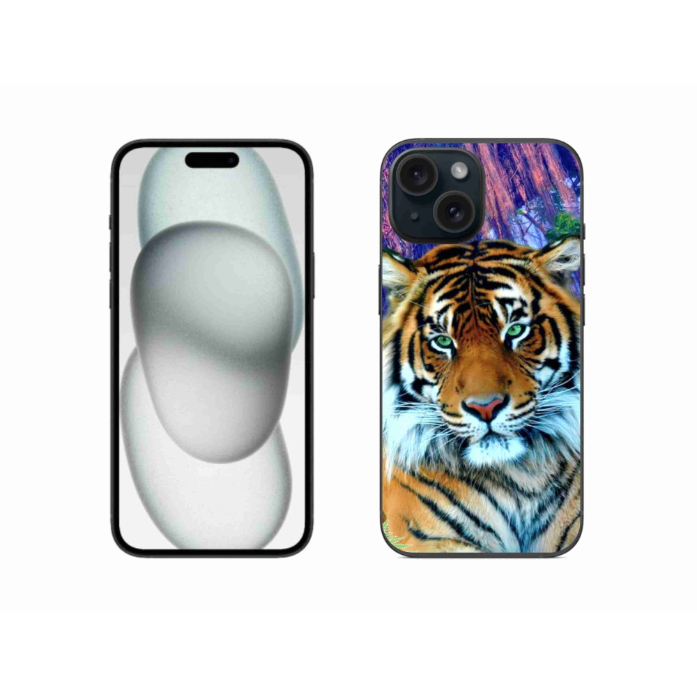 Gelový obal mmCase na iPhone 15 - tygr