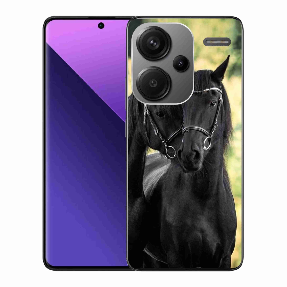 Gelový kryt mmCase na Xiaomi Redmi Note 13 Pro+ 5G - dva černí koně