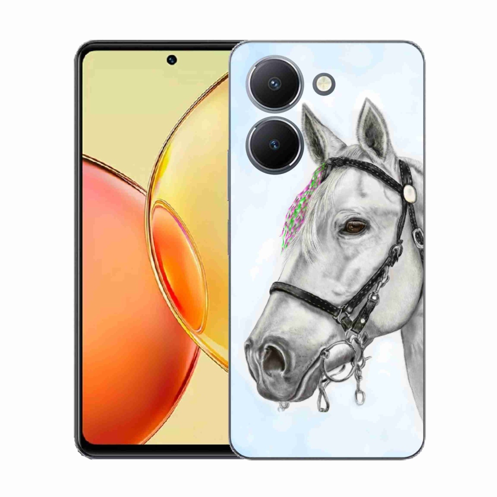 Gelový kryt mmCase na Vivo Y36 - bílý kůň 1