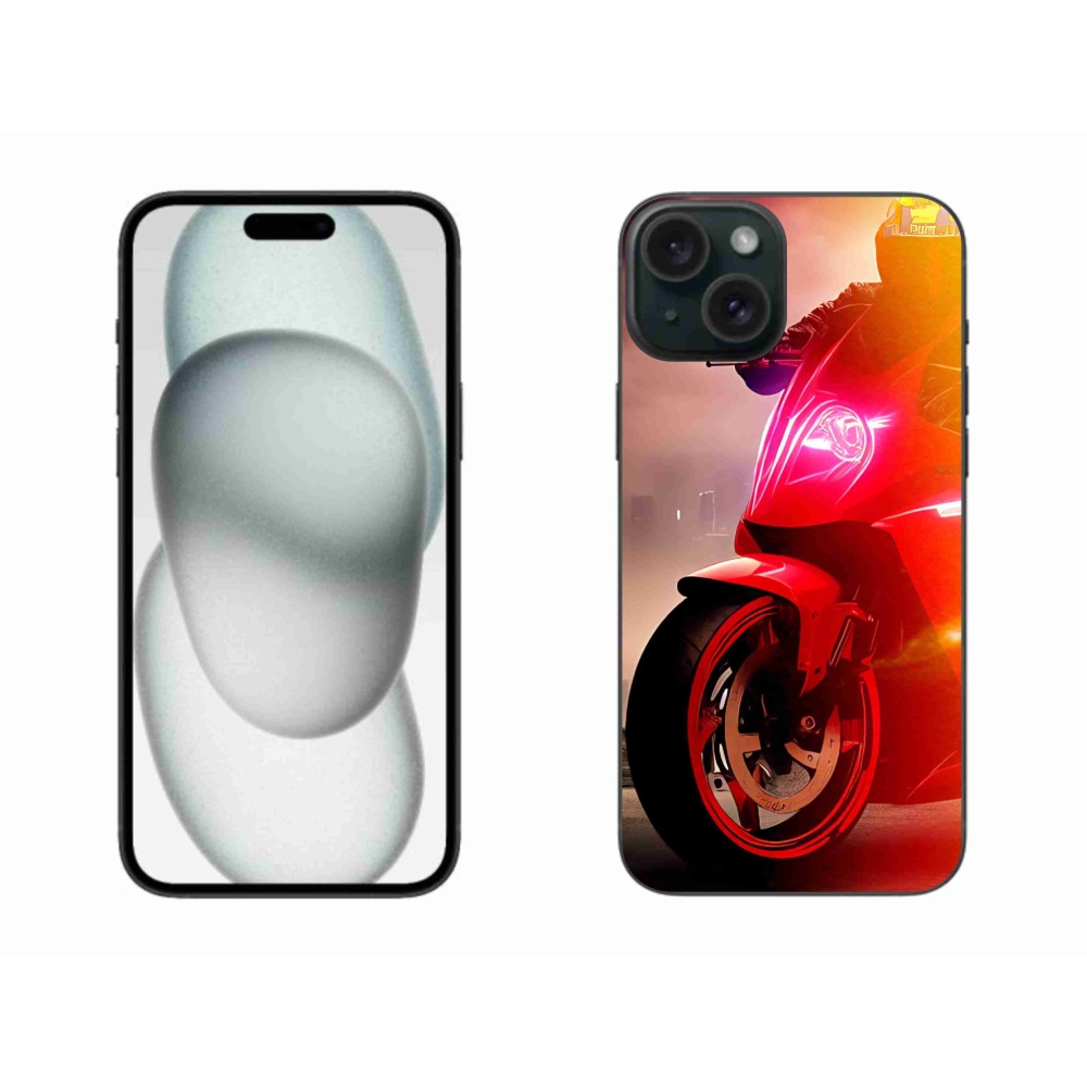 Gelový kryt mmCase na iPhone 15 Plus - motorka