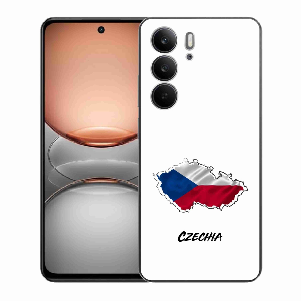 Gelový kryt mmCase na Realme C75 - Czechia bílé pozadí