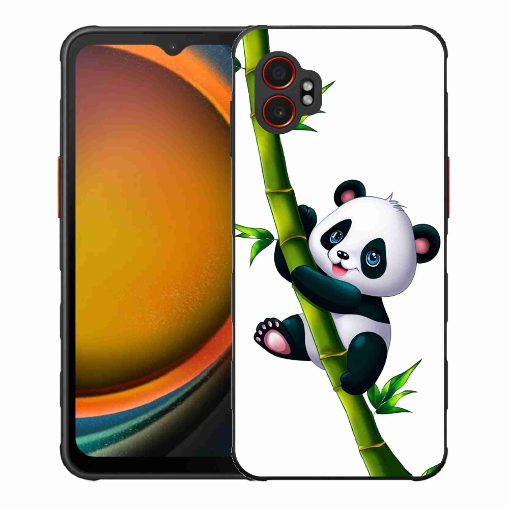 Gelový kryt mmCase na Samsung Galaxy Xcover 7 Pro - panda na bambusu