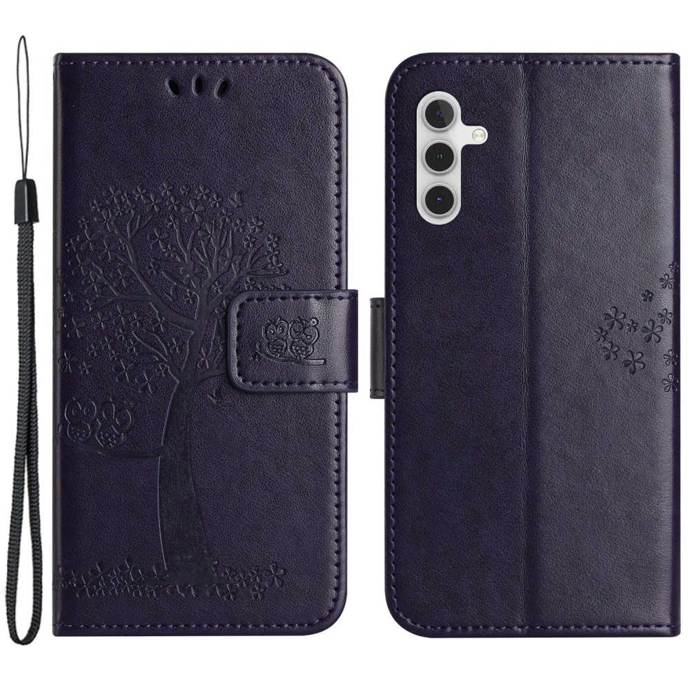 Tree knížkové pouzdro na Samsung Galaxy A05s - tmavěfialové