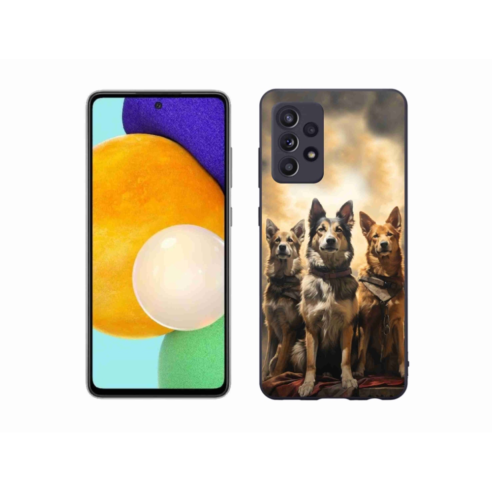 Gelový kryt mmCase na Samsung Galaxy A52s 5G - tři psi