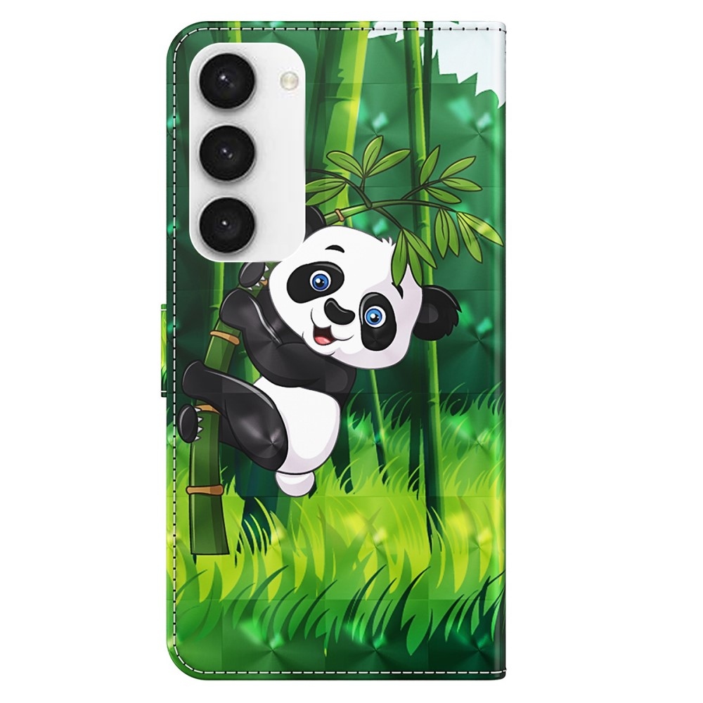 Print knížkové pouzdro na Samsung Galaxy S24 - panda na bambusu