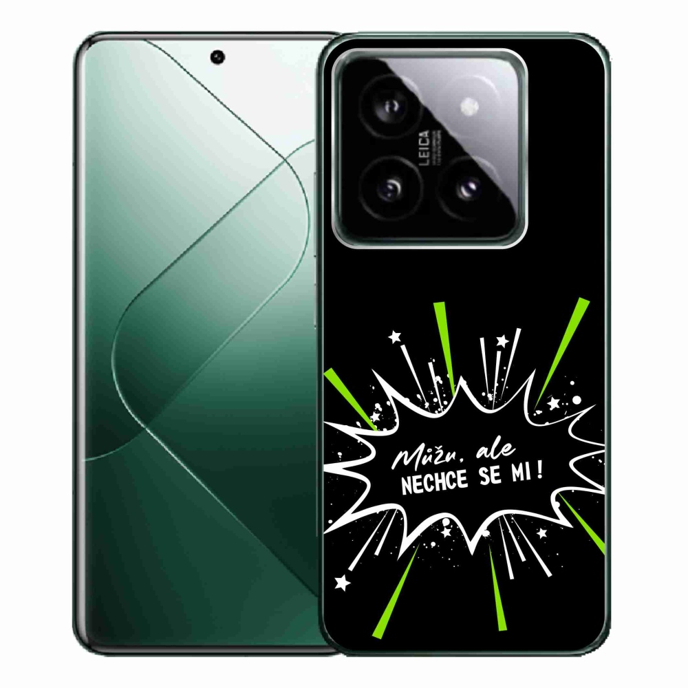 Gelový kryt mmCase na Xiaomi 14 Pro - vtipný text 11 černé pozadí
