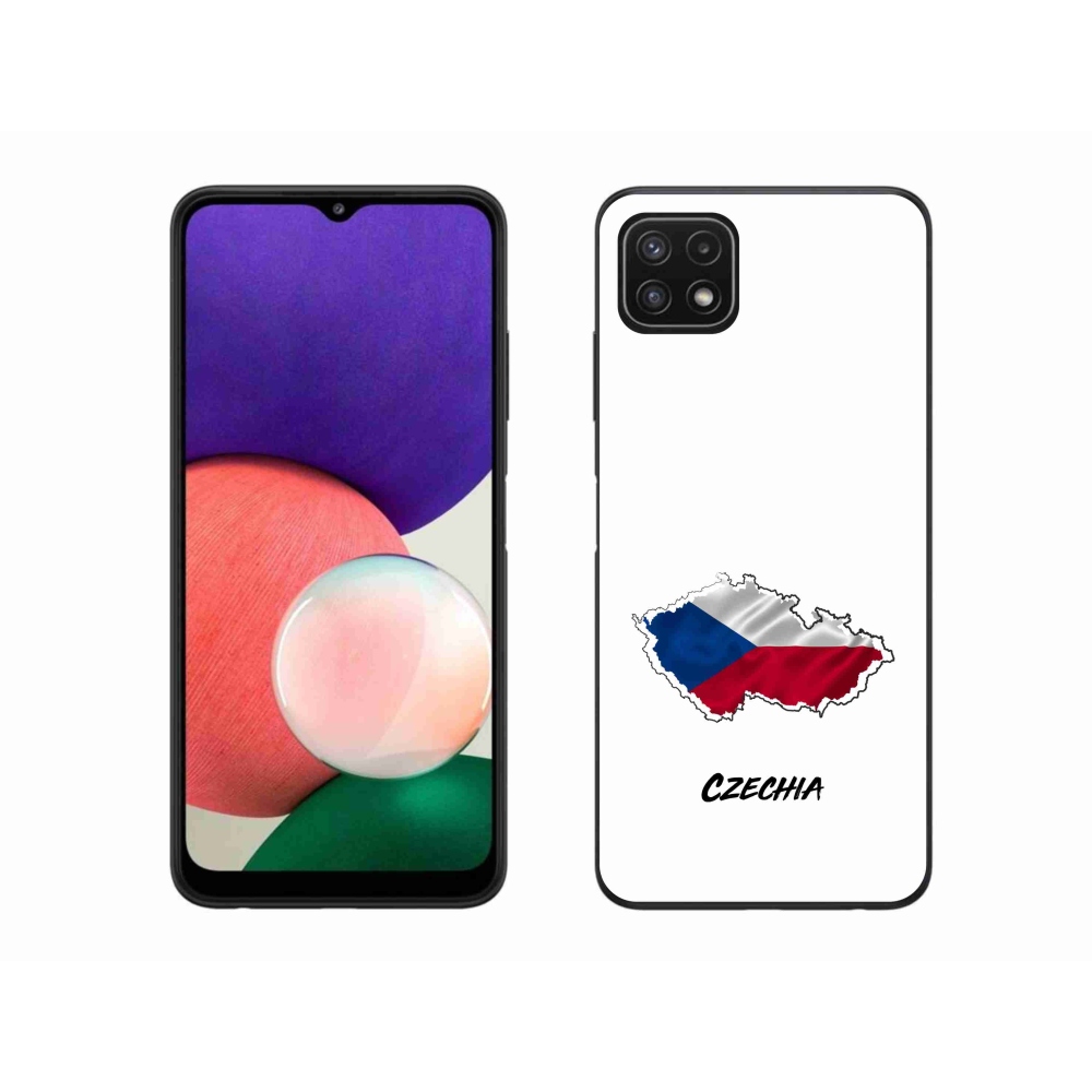 Gelový kryt mmCase na Samsung Galaxy A22 5G - Czechia bílé pozadí
