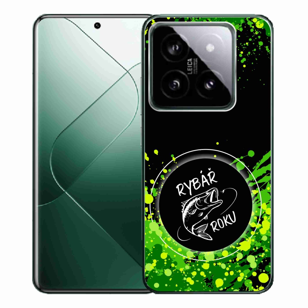 Gelový kryt mmCase na Xiaomi 14 Pro - rybář roku černé pozadí