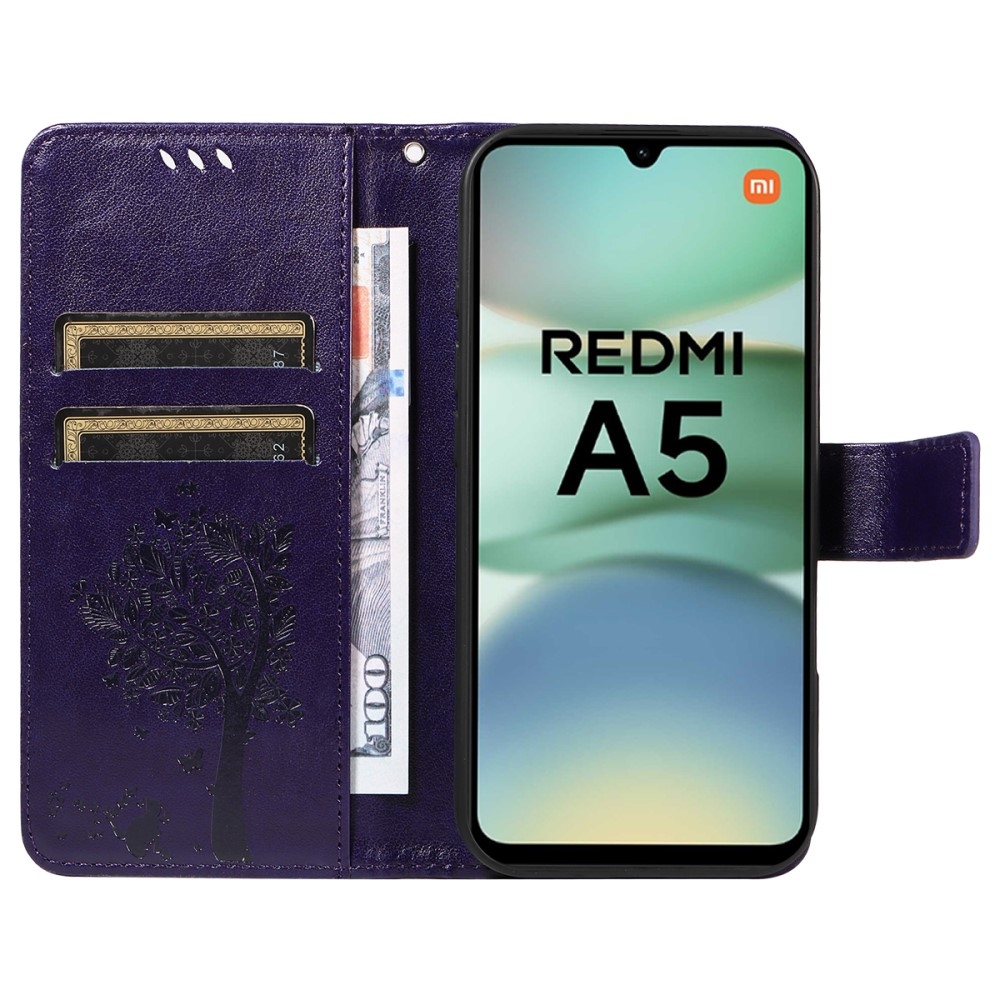 Trees knížkové pouzdro na Xiaomi Redmi A5 (173.45x79.35x8.45mm) - tmavěfialové