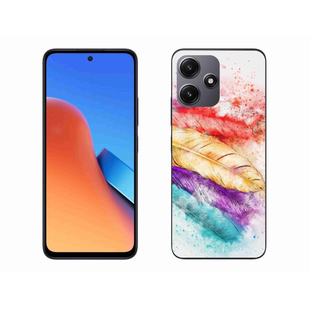Gelový kryt mmCase na Xiaomi Redmi 12 5G - barevné peří