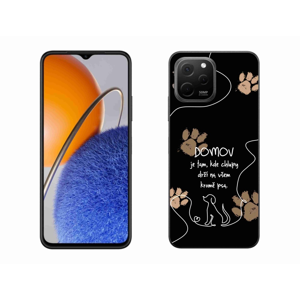 Gelový kryt mmCase na Huawei Nova Y61 - psí motiv černé pozadí