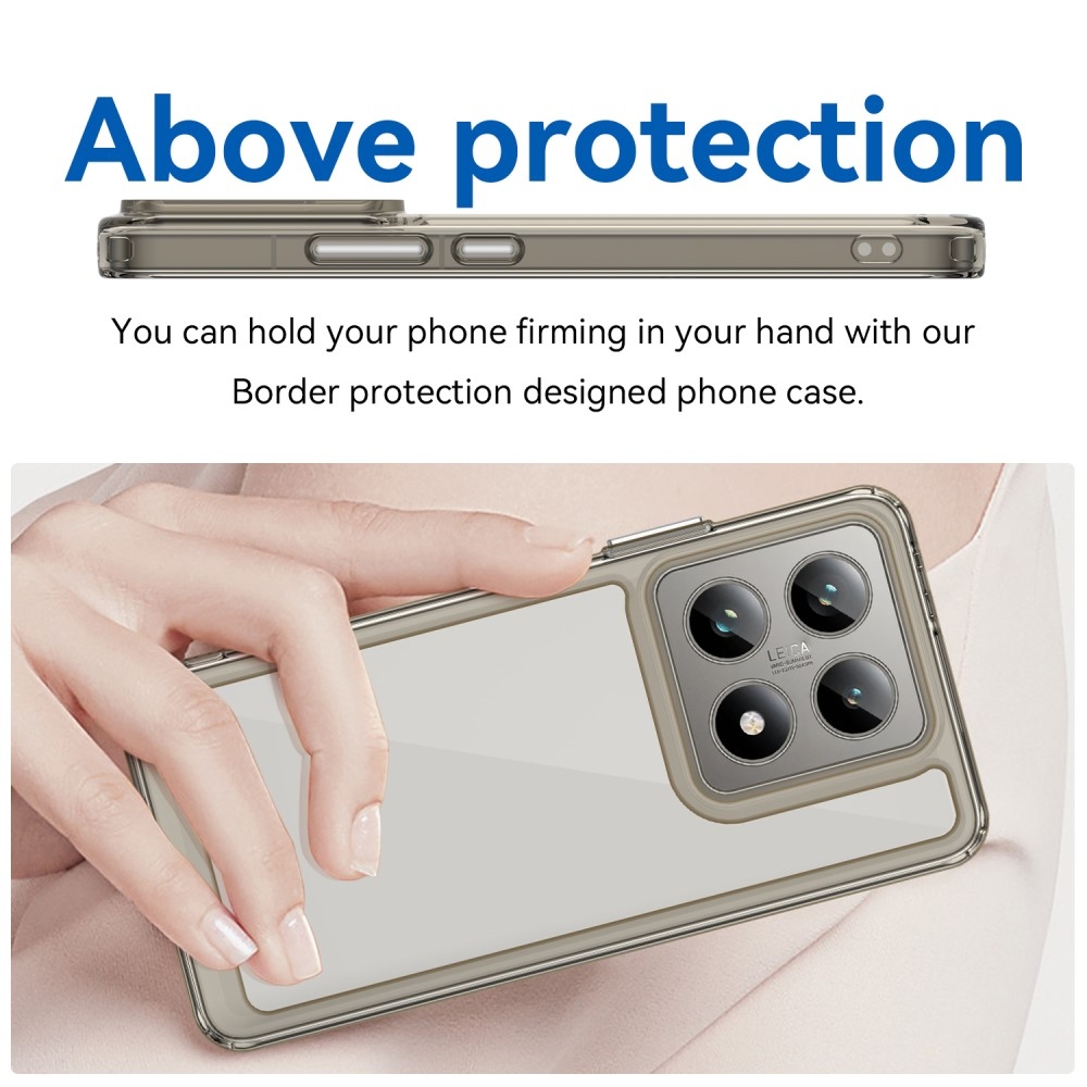 Gelový obal s pevnými zády na Xiaomi 14T/14T Pro - šedý