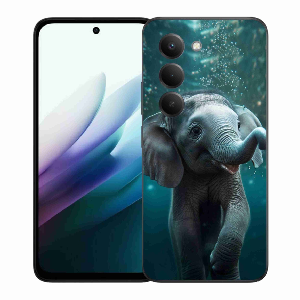 Gelový kryt mmCase na Xiaomi Redmi 15 4G/5G (171mm) - slůně pod vodou