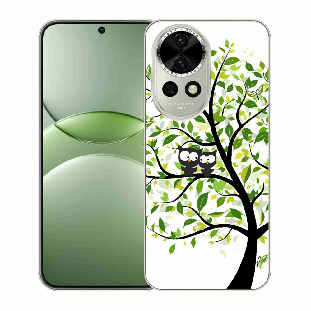 Gelový kryt mmCase na Huawei Nova 13 5G - sovičky na stromě