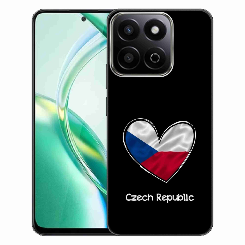 Gelový kryt mmCase na Honor 200 Smart 5G - vlajka srdce černé pozadí