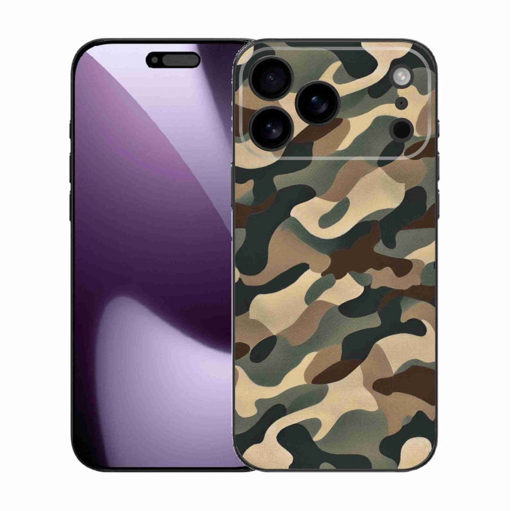 Gelový kryt mmCase na iPhone 17 Pro Max - maskáčový vzor 11