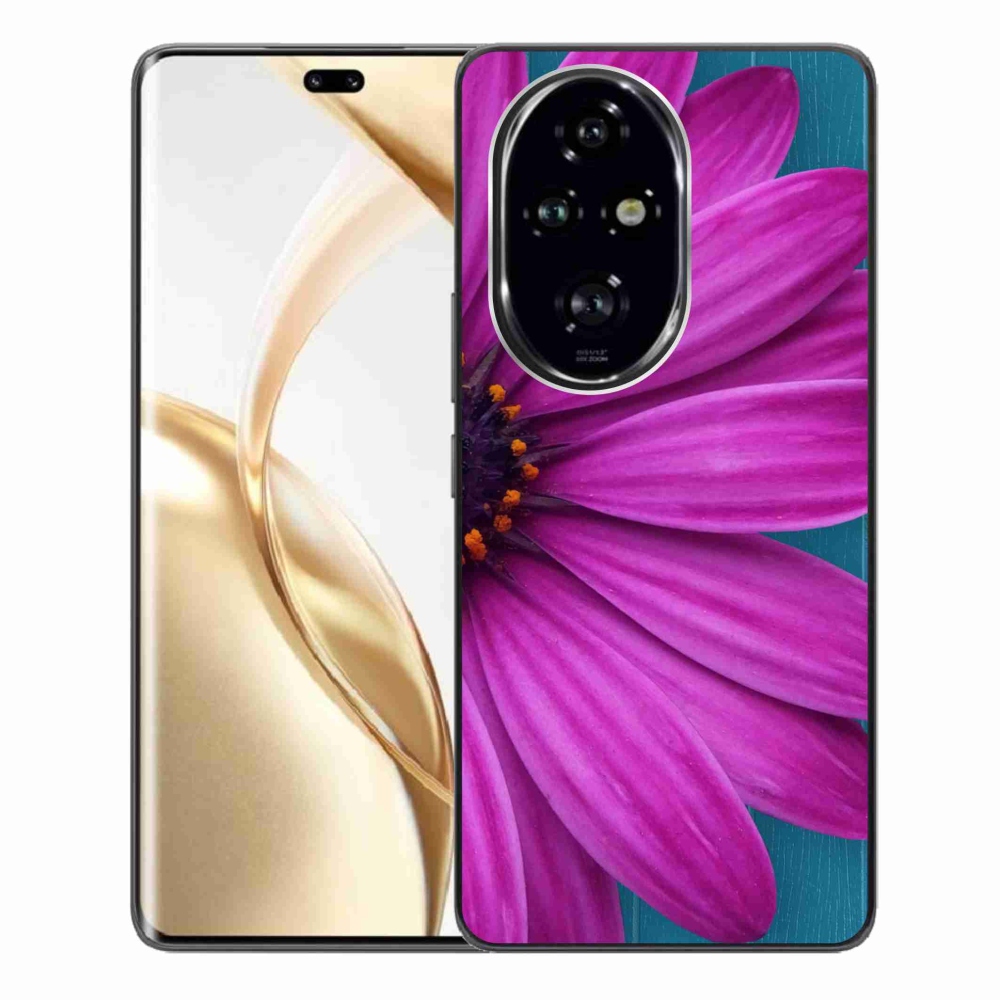 Gelový obal mmCase na Honor 200 Pro 5G - fialová kopretina