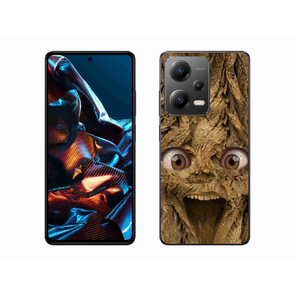 Gelový kryt mmCase na mobil Xiaomi Redmi Note 12 Pro 5G - veselý strom s očima