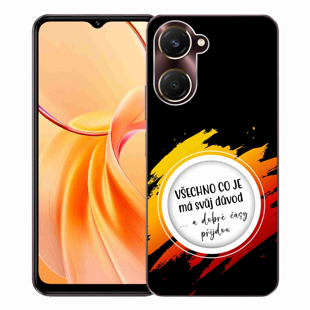Gelový kryt mmCase na Vivo Y28s 5G - citát 3 černé pozadí