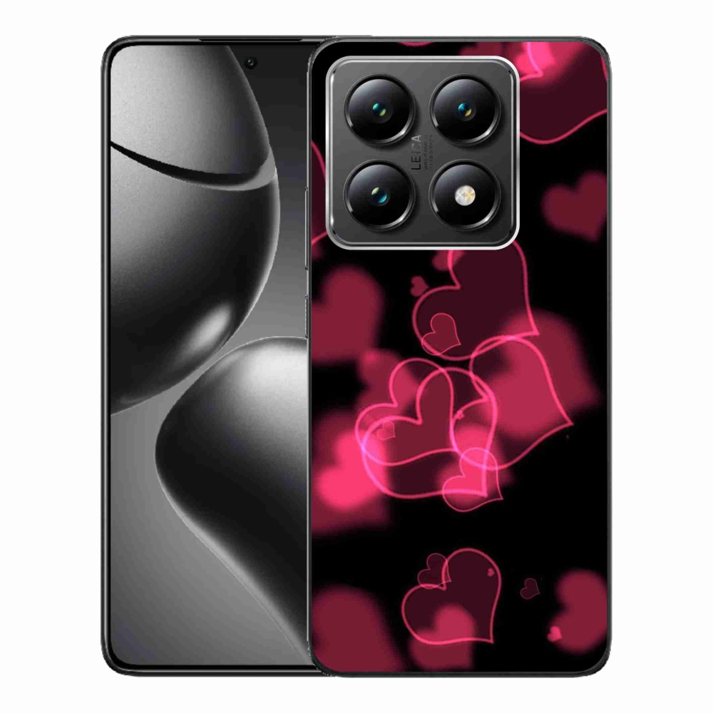 Gelový kryt mmCase na Xiaomi 14T - červená srdíčka
