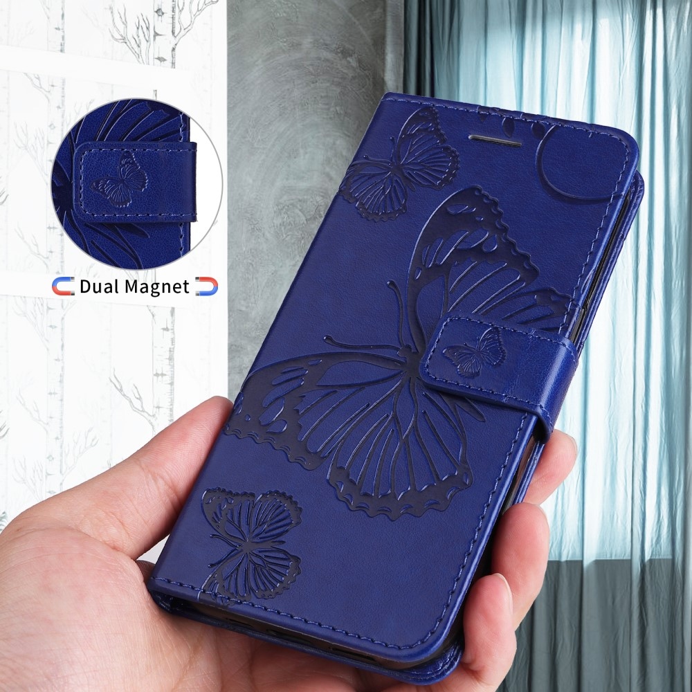 Big Butterfly knížkové pouzdro na Realme 14 Pro+ 5G - modré