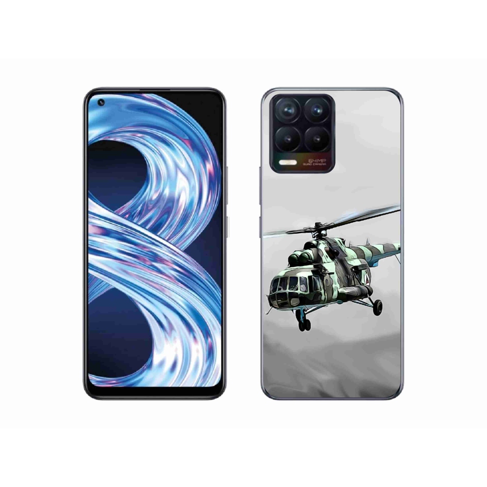 Gelový kryt mmCase na Realme 8 Pro - vojenský vrtulník