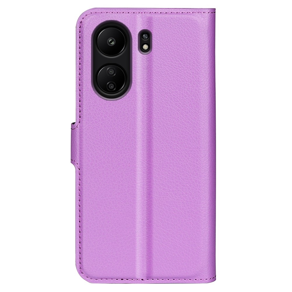 Litchi knížkové pouzdro na Xiaomi Poco C65/Redmi 13C - fialové