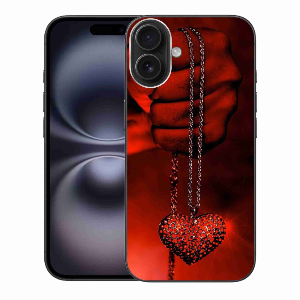 Gelový kryt mmCase na iPhone 16 Plus - náhrdelník