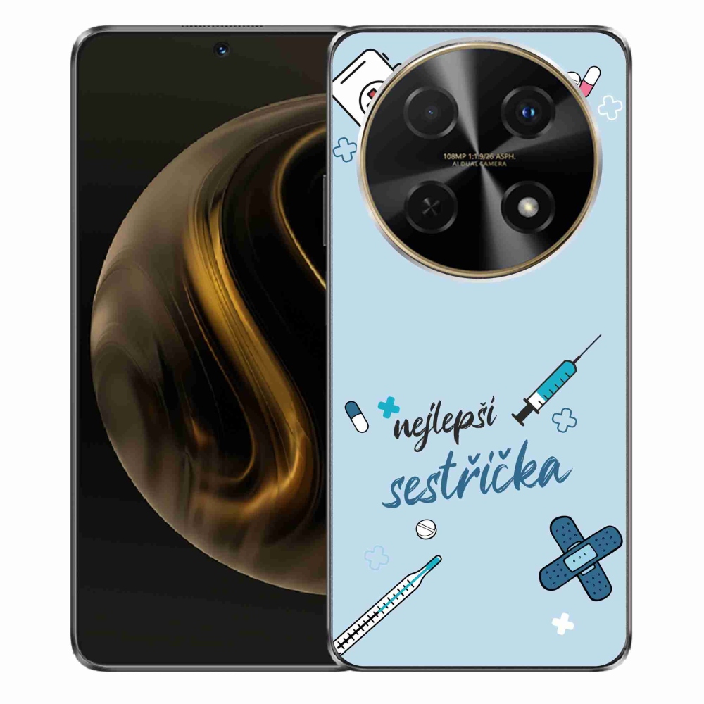 Gelový kryt mmCase na Huawei Nova 12i - nejlepší sestřička modré pozadí