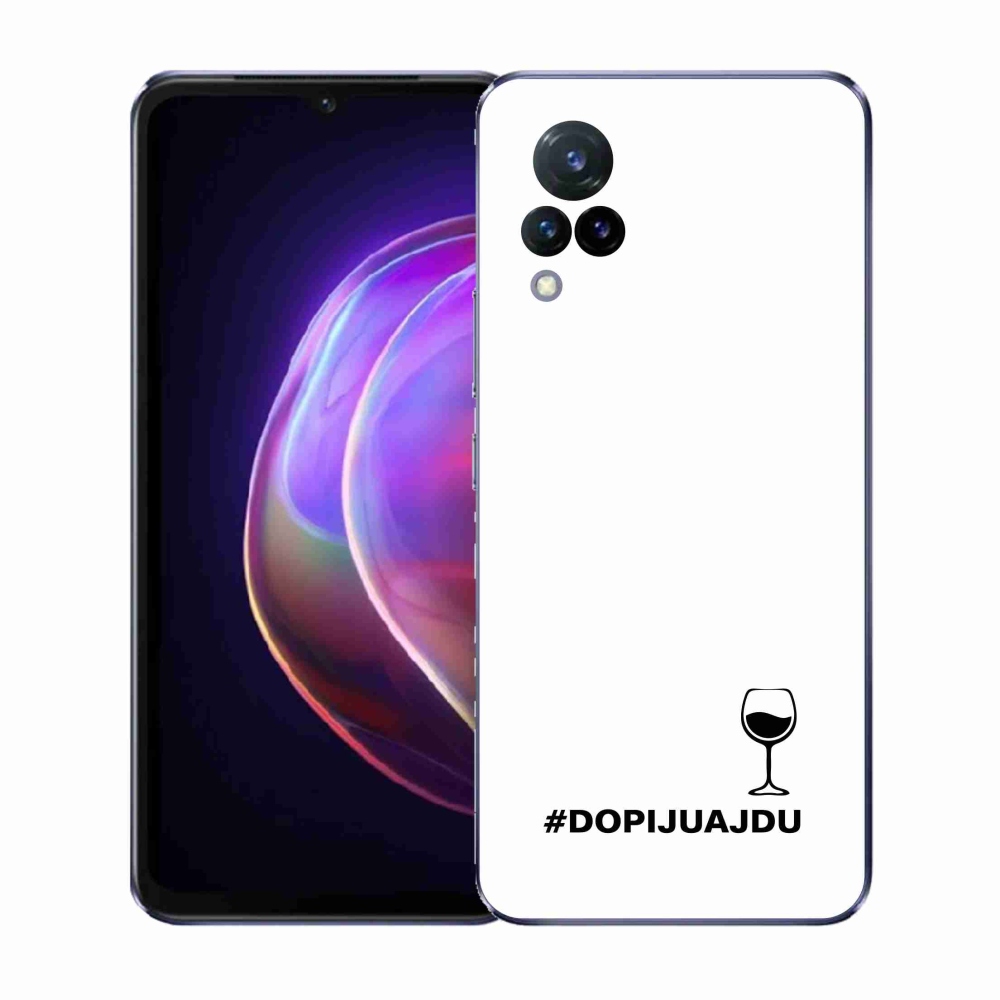 Gelový kryt mmCase na Vivo V21 4G/5G - vinný motiv bílé pozadí