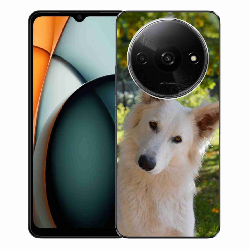 Gelový kryt mmCase na Xiaomi Redmi A3 - bílý švýcarský ovčák 1